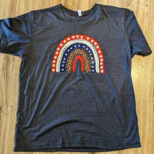 4th of July Rainbow Shirt, American Rainbow Shirt for Women, Fourth of July Gift